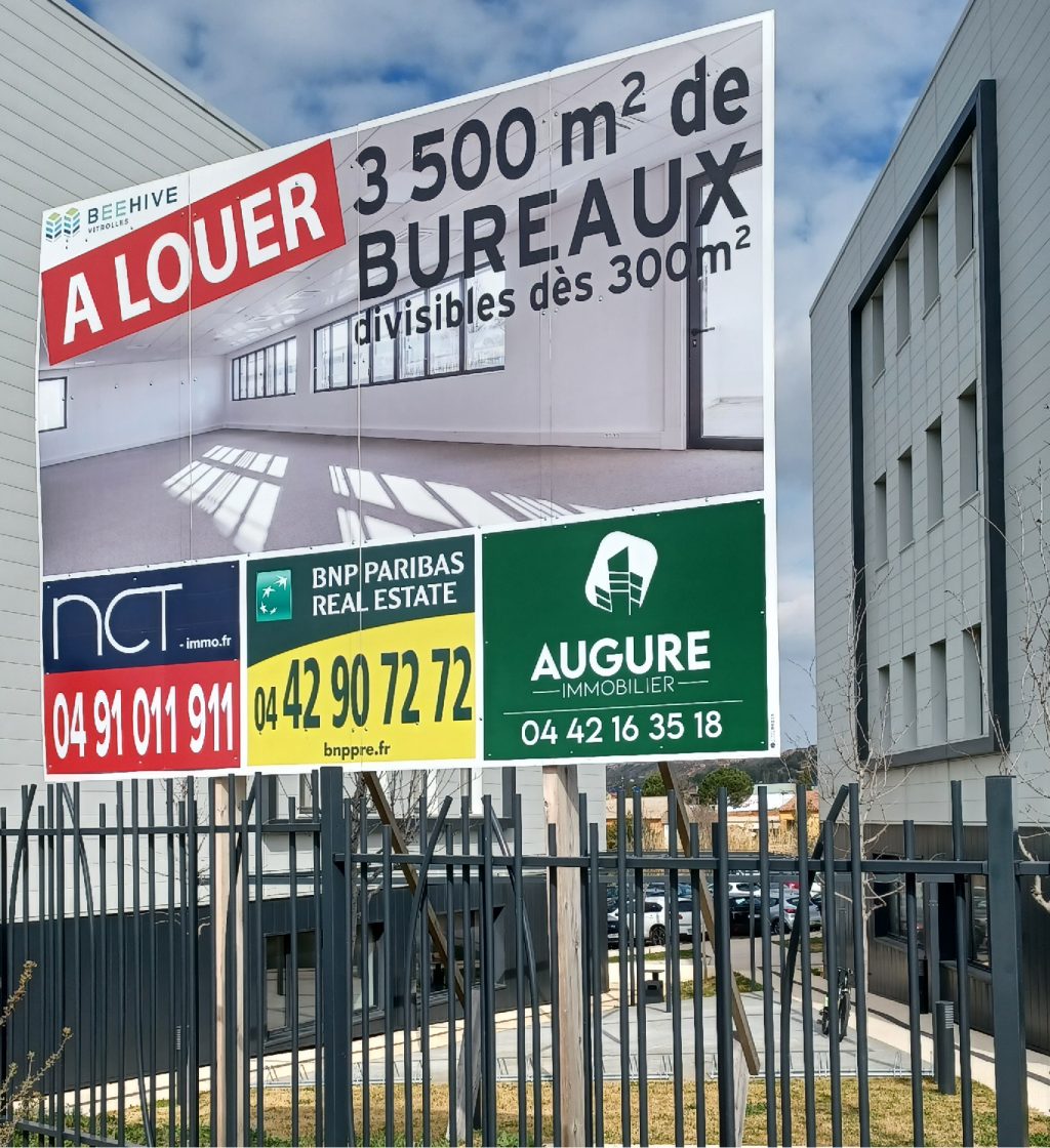Panneau immobilier 4x3m - communication immobilière Marseille